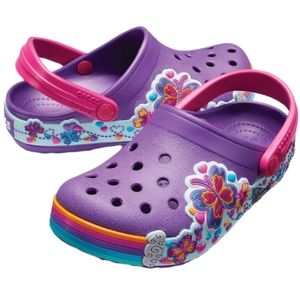 Girls Crocs Crocs Band fun lab graphic clogs size 1 w/ butterfly design